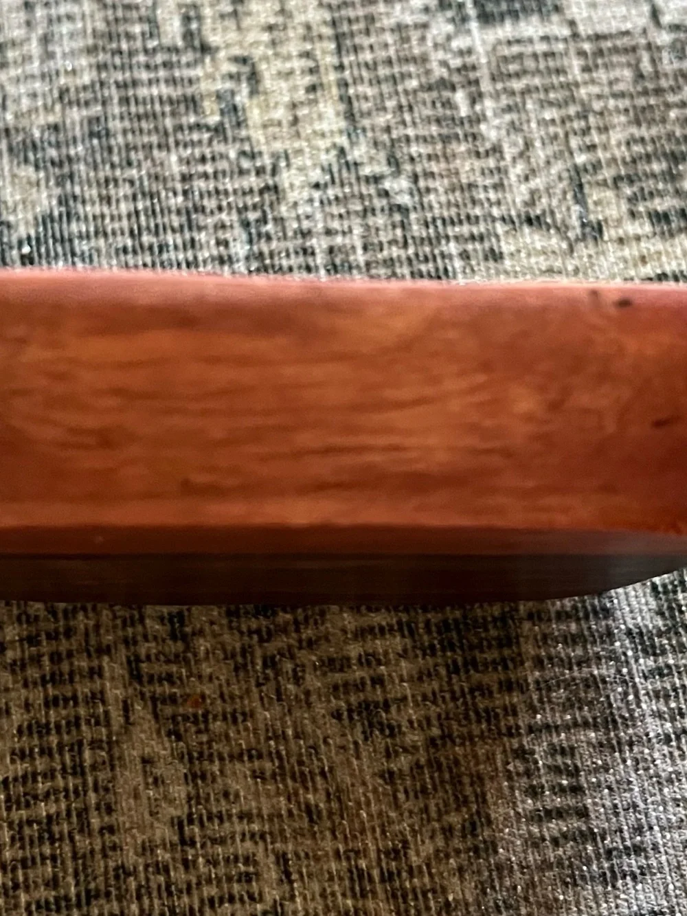 2 Vintage Mid-Century Monkey Pod Wood Double Salt Cellars Mother of Pearl Inlay